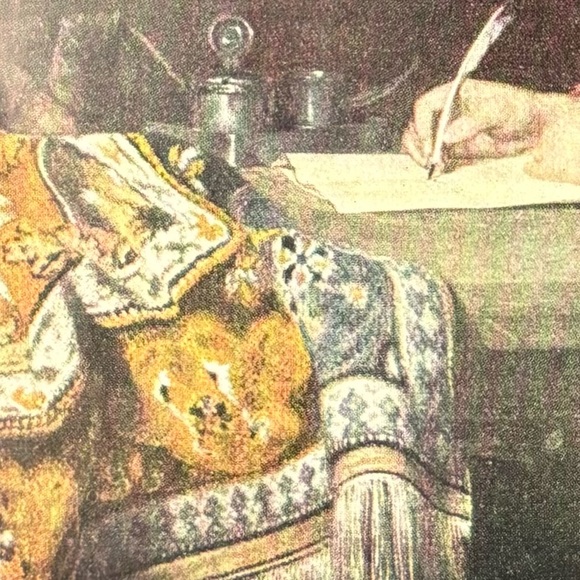 Gerard Terburg TER BORCH The Letter Original Vintage Fine Art Print 1930’s Dutch - Picture 3 of 7